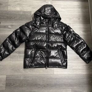 Moncler Black Puffer Jacket with Hood